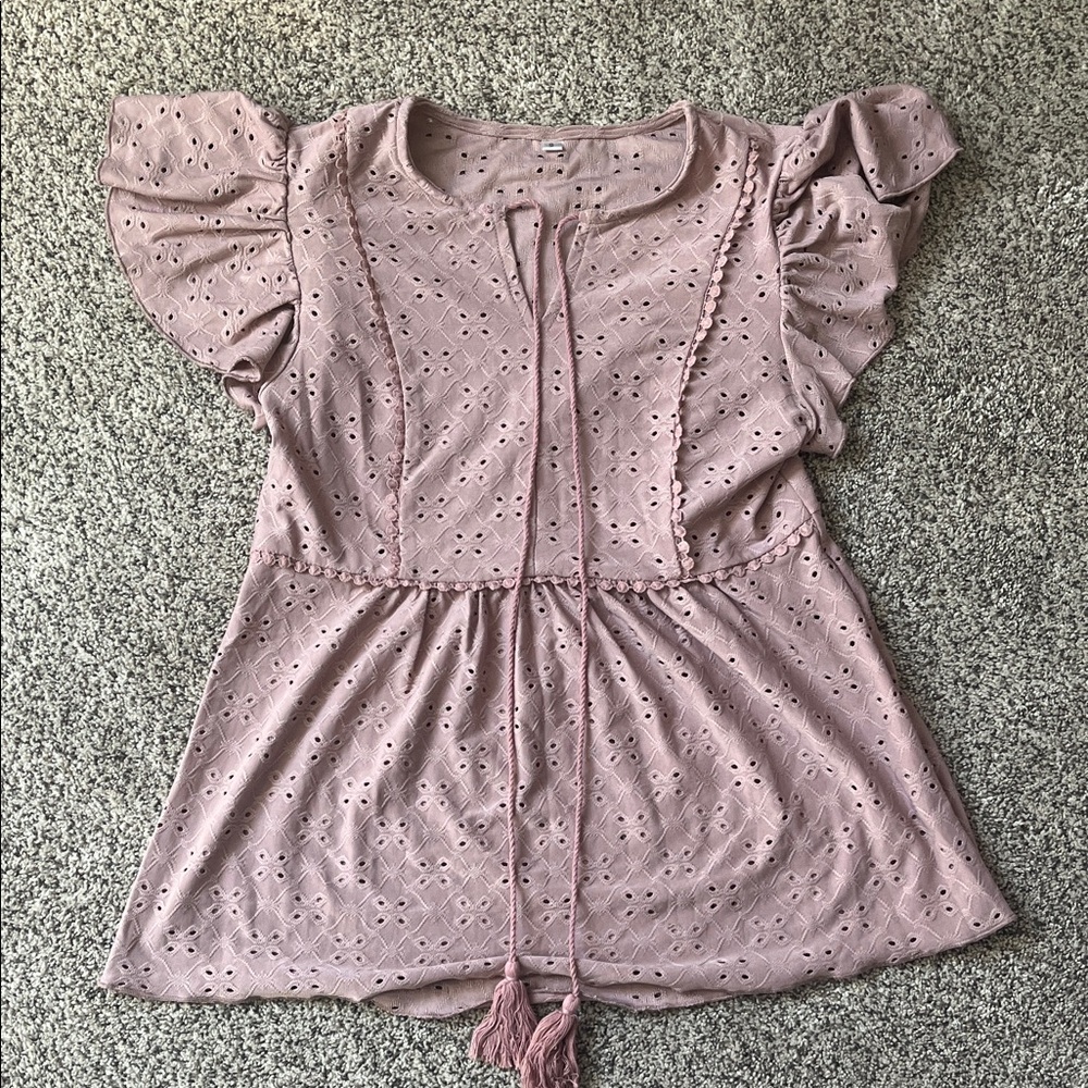 KEEPSAKE the Label Pink Eyelet Blouse